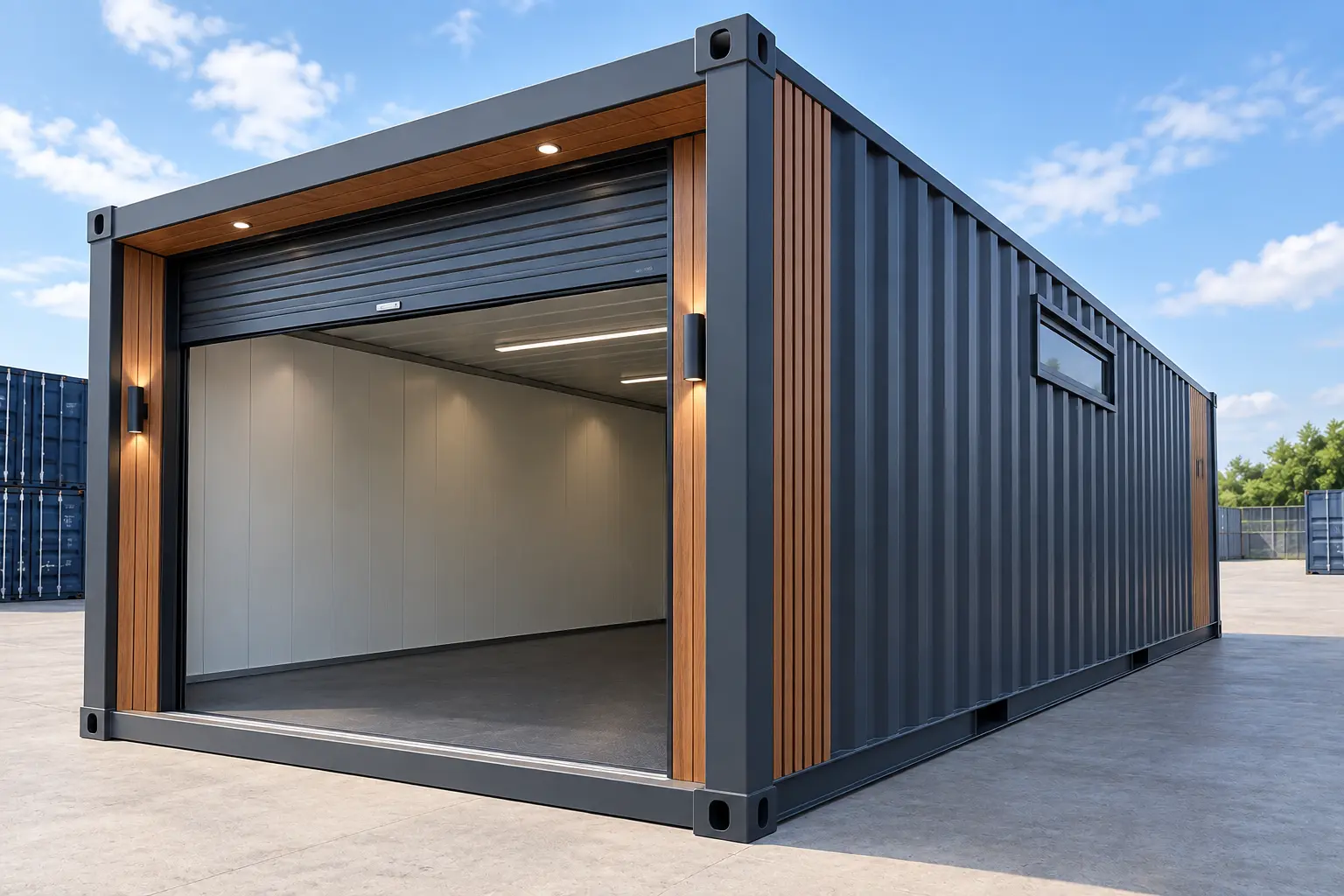 Maßgeschneiderter Bau eines Wohncontainerlagers