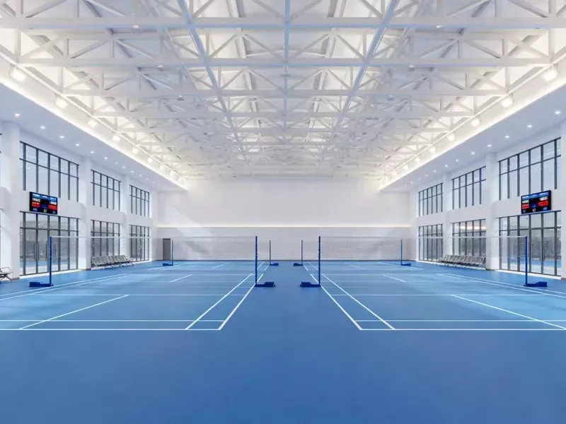 Indoor-Badmintonhalle aus Stahl
