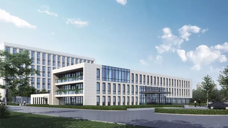 Modular aufgebauter Krankenhausstahlbau