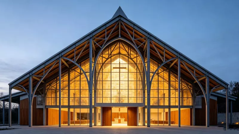 Bau einer Portalrahmenkirche
