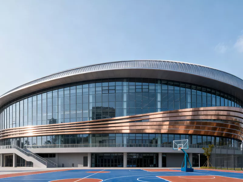Vorgefertigter Basketballplatz mit Stahlkonstruktion