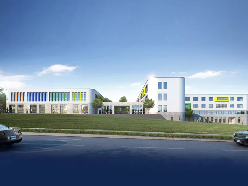 Schulgebäude mit vorgefertigter Stahlkonstruktion