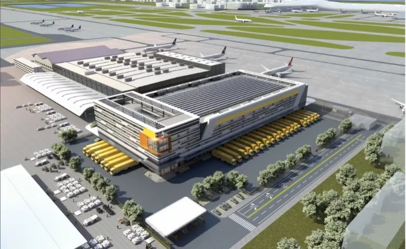 Flughafen-Frachtterminal mit Stahlkonstruktion