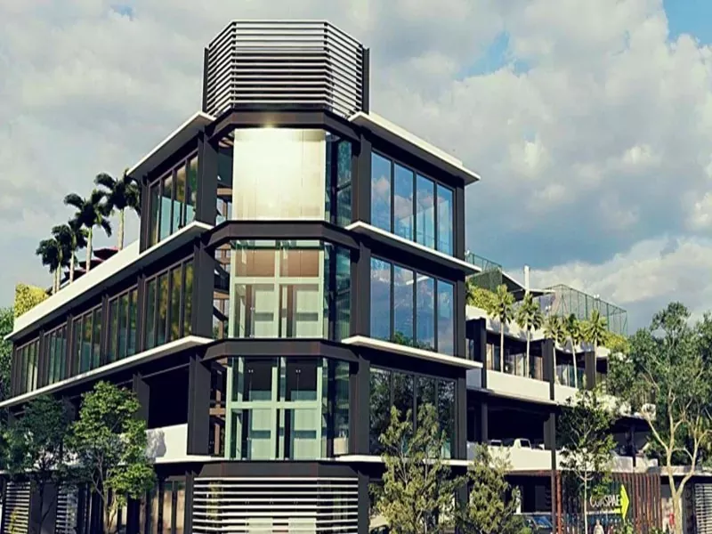 Business-Hotel mit Stahlkonstruktion